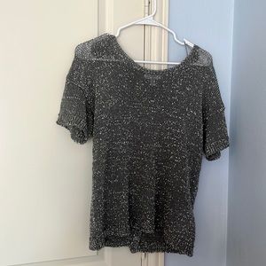 Calvin Klein silver glittery top size XS